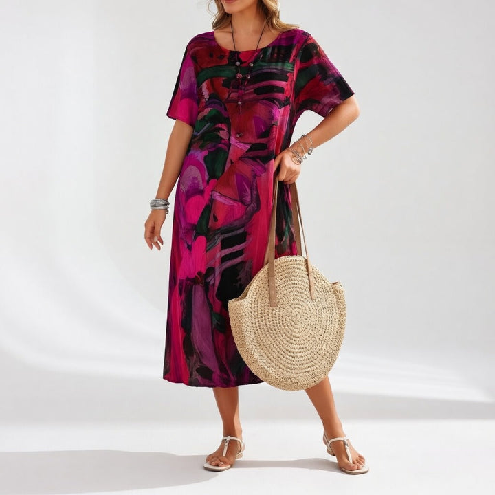 AZÉLORIA | Elegant Flowing Artistic Maxi Dress