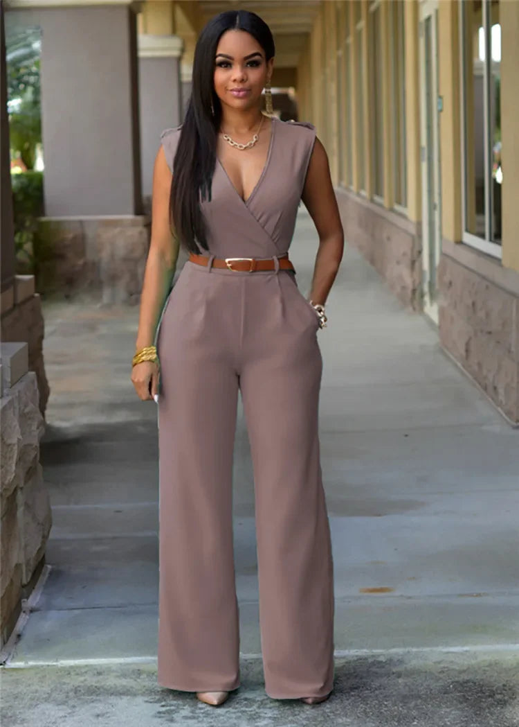 ADRIANA | Stylish jumpsuit with a V-neck