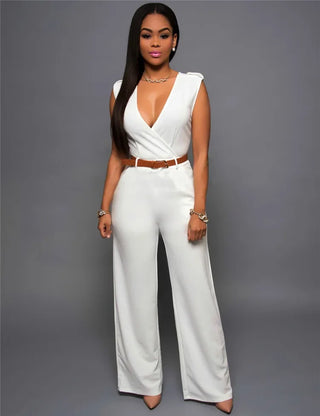 ADRIANA | Stylish jumpsuit with a V-neck