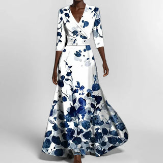ELENA™ | Statement Print Maxi Dress