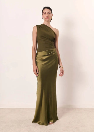 Luna™ | Satin Maxi Dress with Slit