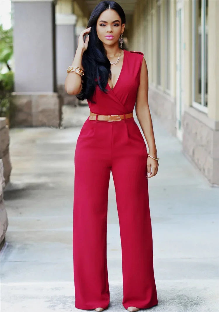 ADRIANA | Stylish jumpsuit with a V-neck