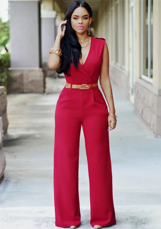 ADRIANA | Stylish jumpsuit with a V-neck