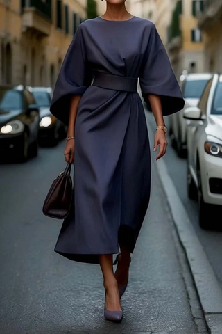 Maya™ | Elegant Lantern Sleeve Dress