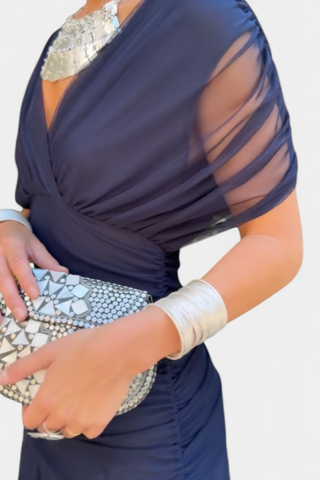 FLORENDA™ | Long Floral V-Neck Dress
