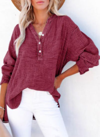 AYLA™ - Casual V-Neck Blouse