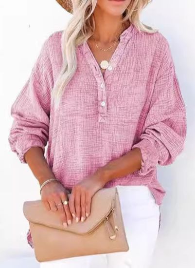 AYLA™ - Casual V-Neck Blouse
