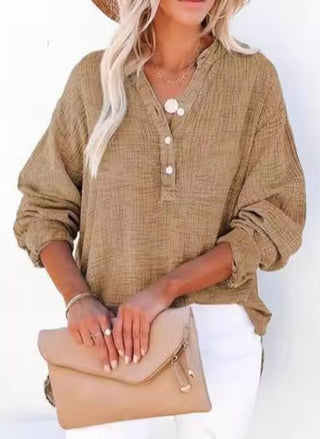 AYLA™ - Casual V-Neck Blouse