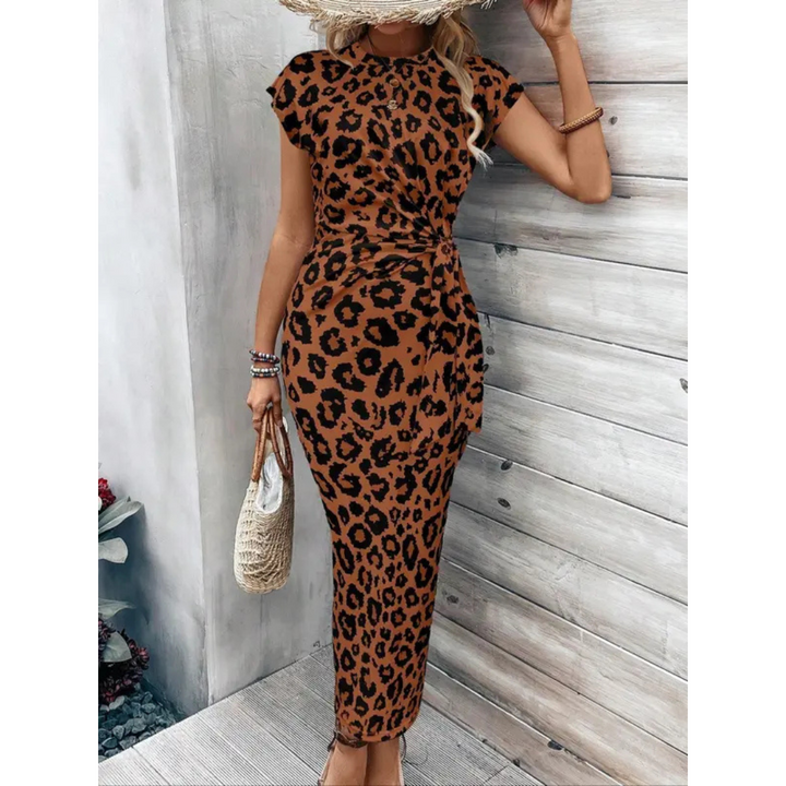 FELICIATI™ - Chic Bodycon Dress with Crew Neck Flutter Sleeves