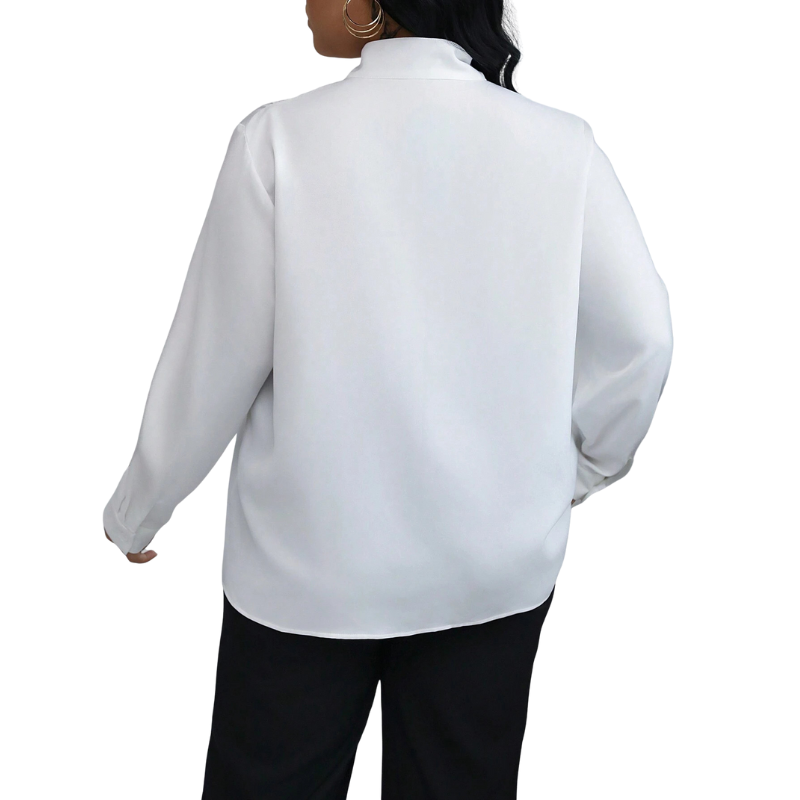 JANELA™ - Sophisticated Long-Sleeve High Neck Blouse