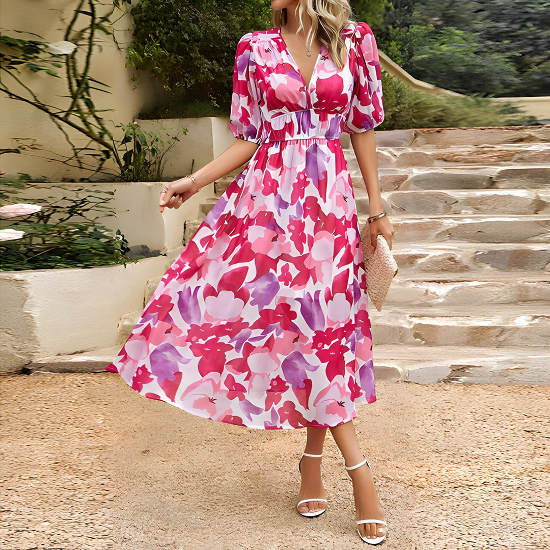 ANNELIE™ | Daydream Floral Midi Dress
