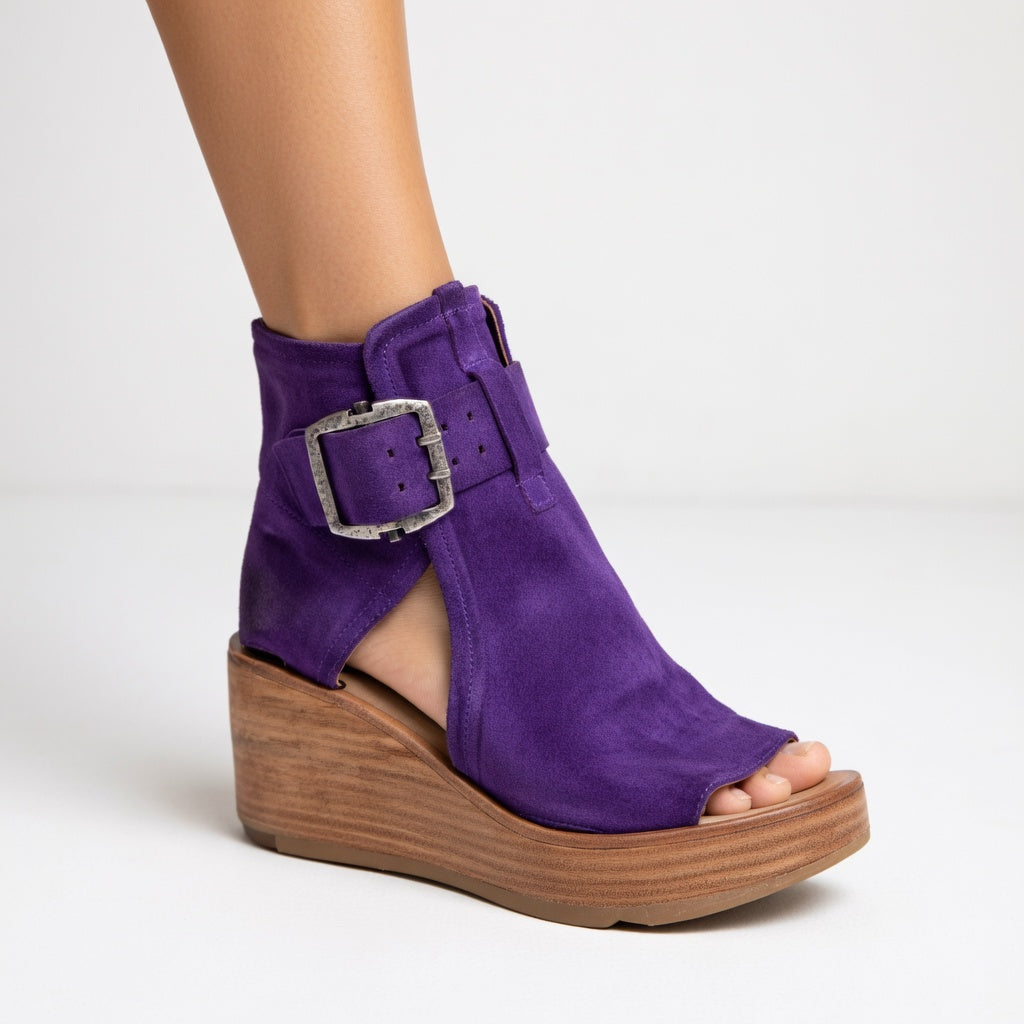 Orélisse™ | Open-toe Wedge Ankle Boots