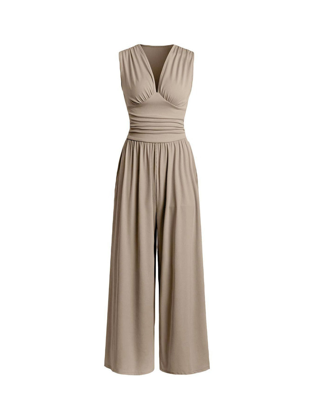 CHARITY™ - Chic Sleeveless Wide-Leg Jumpsuit
