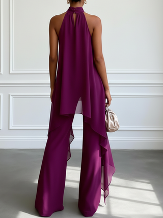 VIOLA | Elegant Halter Top and Trousers Set