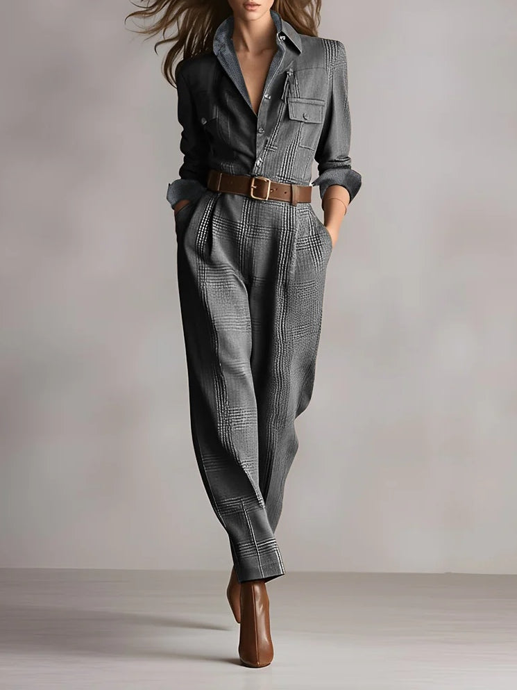 Anna™ - Checked Elegant Jumpsuit