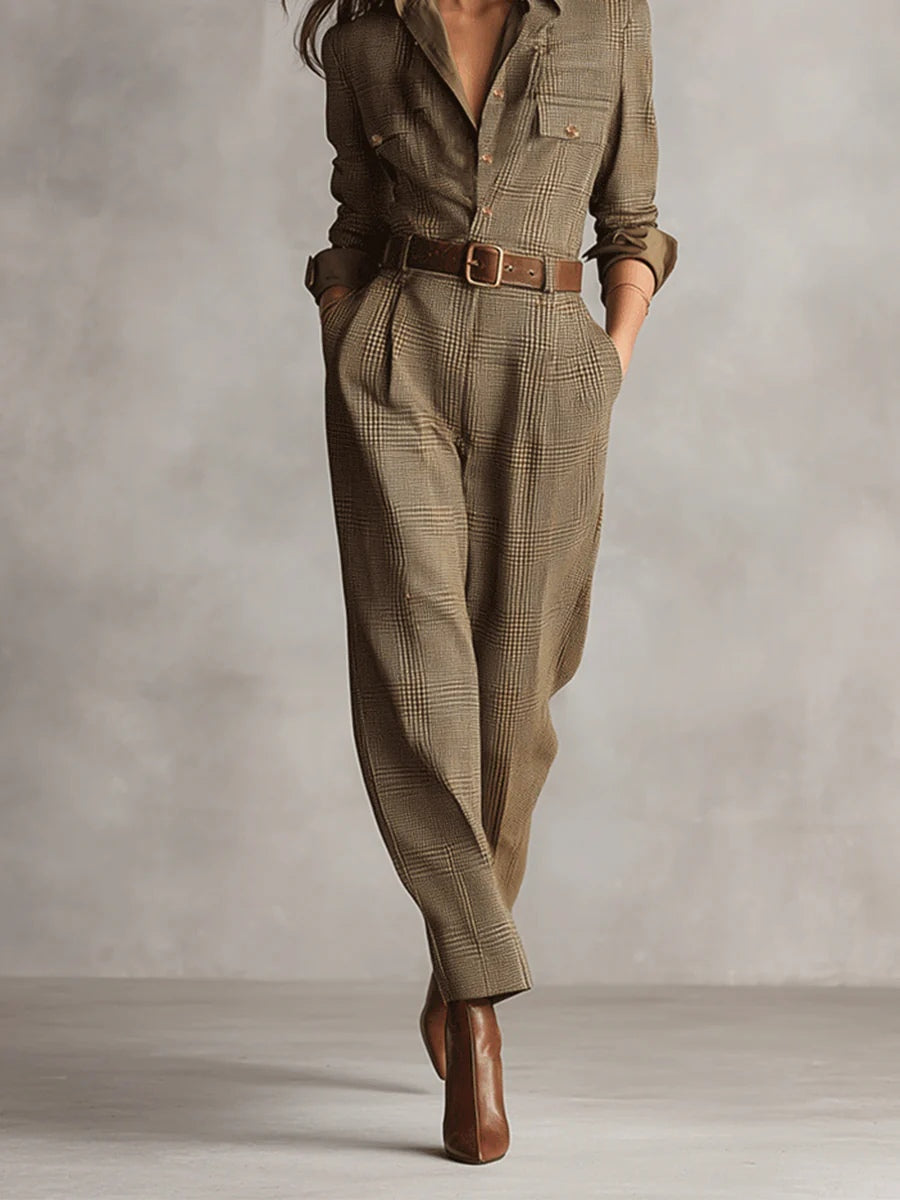 Anna™ - Checked Elegant Jumpsuit