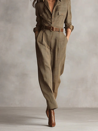 Anna™ - Checked Elegant Jumpsuit