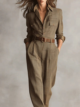 Anna™ - Checked Elegant Jumpsuit