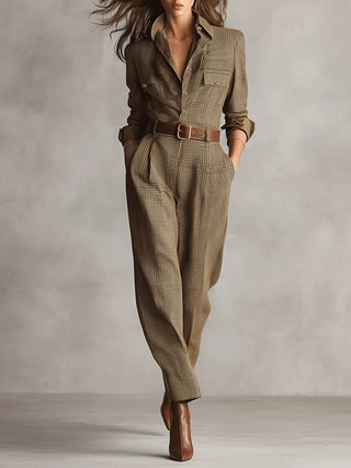 Anna™ - Checked Elegant Jumpsuit