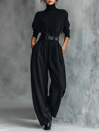 Lisa™ - Black 2-Piece Set with Belt
