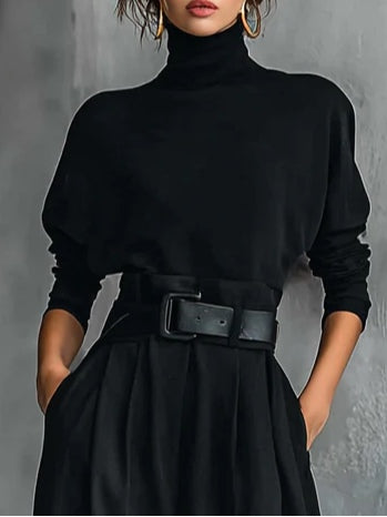 Lisa™ - Black 2-Piece Set with Belt