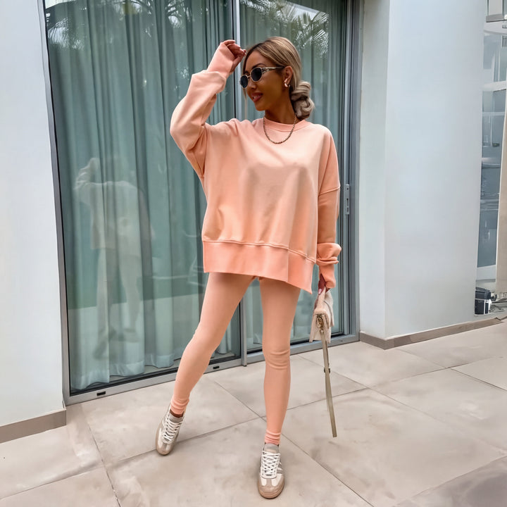 YACHI™ - Casual Long-Sleeve Sweatshirt and Pants Set