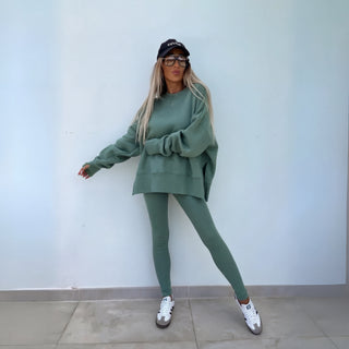 YACHI™ - Casual Long-Sleeve Sweatshirt and Pants Set