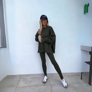 YACHI™ - Casual Long-Sleeve Sweatshirt and Pants Set