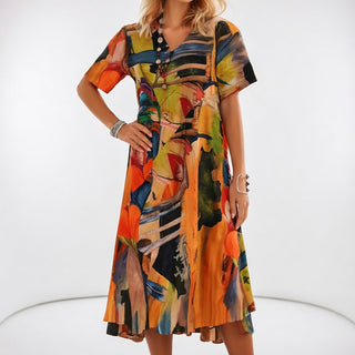 AZÉLORIA | Elegant Flowing Artistic Maxi Dress