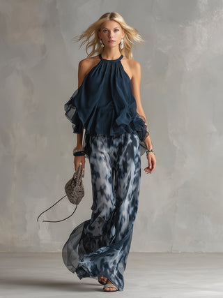 EVELINA | Printed Wide-Leg Co-Ord Set