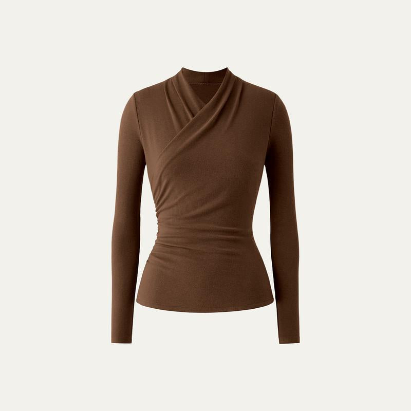 NICA™ - Simple Surplice Long-Sleeve Top Medium Length