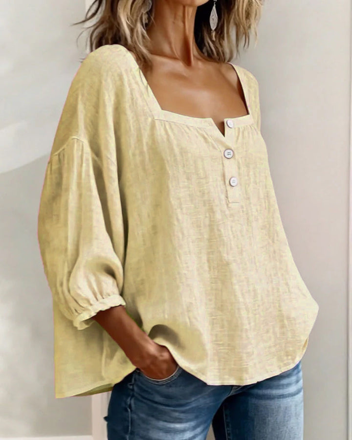 Maribel | Square Neck Balloon Sleeve Shirt