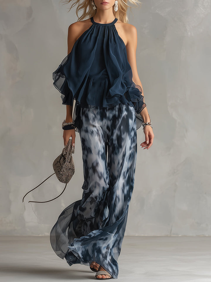 EVELINA | Printed Wide-Leg Co-Ord Set
