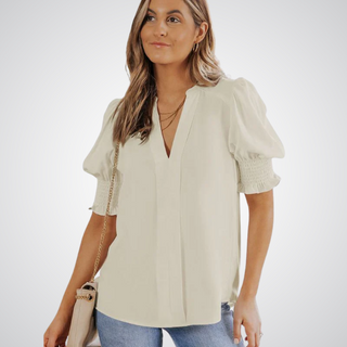 MONICA™ - Chic V-Neck Blouse