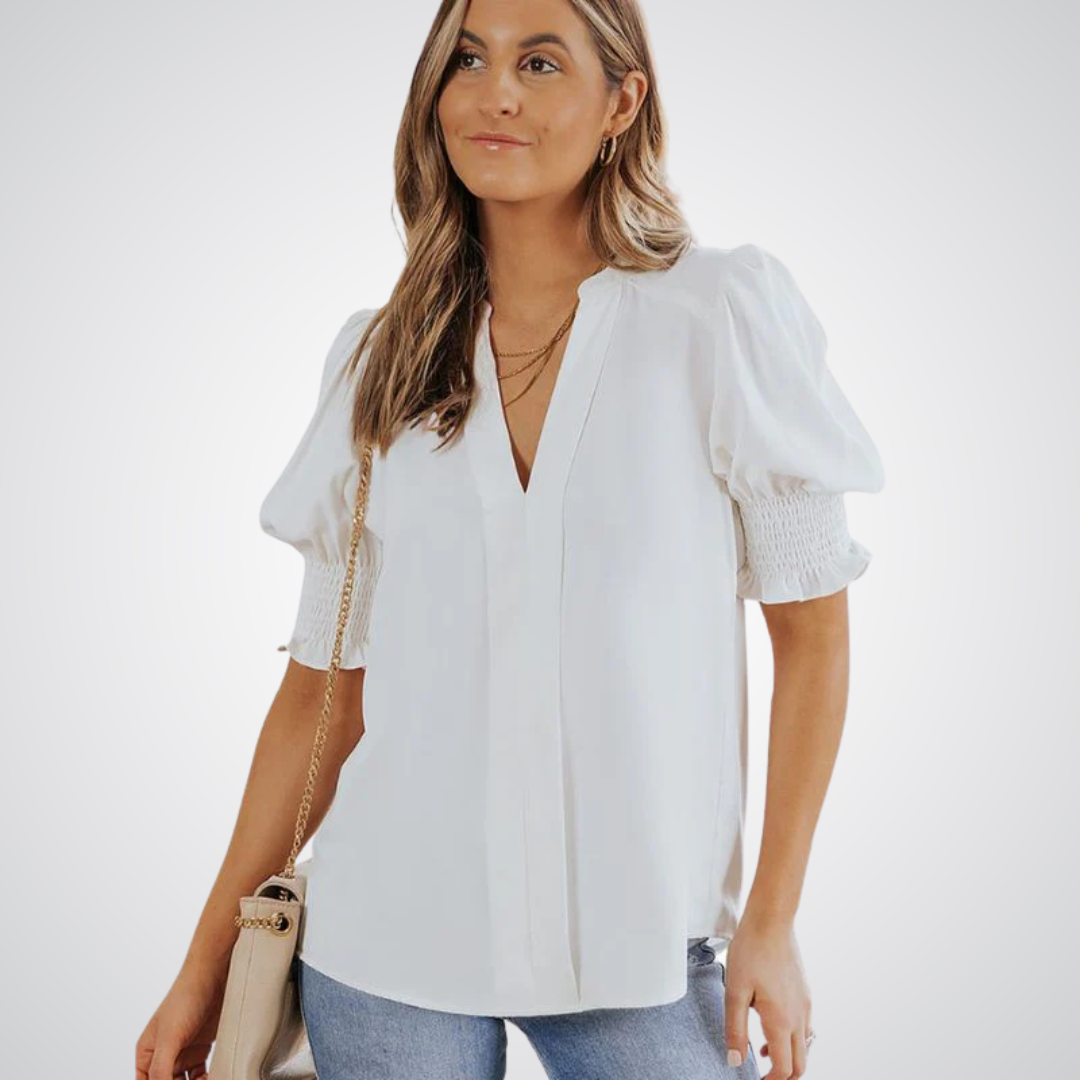 MONICA™ - Chic V-Neck Blouse