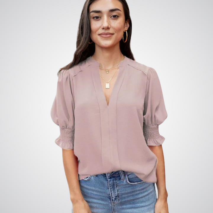MONICA™ - Chic V-Neck Blouse