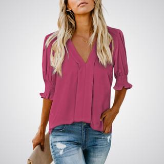 MONICA™ - Chic V-Neck Blouse