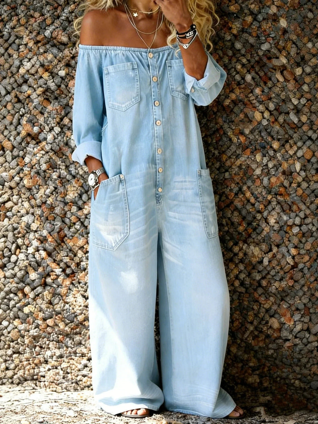 VERITY | Off-Shoulder Soft-Touch Jumpsuit