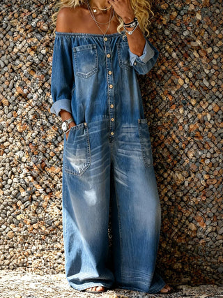 VERITY | Off-Shoulder Soft-Touch Jumpsuit