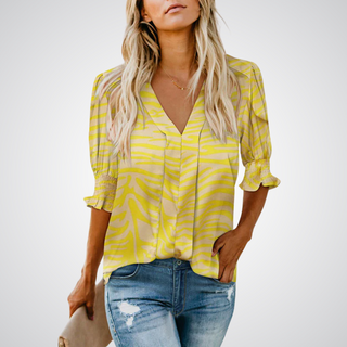 MONICA™ - Chic V-Neck Blouse