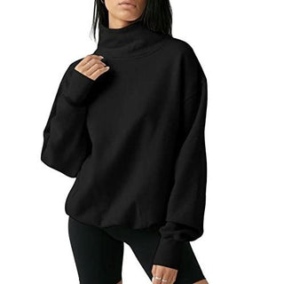 MARYLYN™ - Women's Oversized Long-Sleeve Turtleneck Pullover Sweatshirt