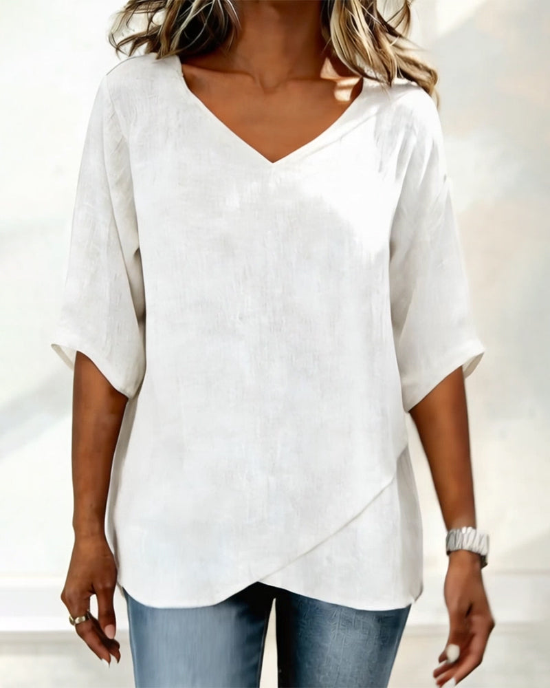 Marta | Irregular Top with V-Neck