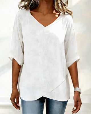 Marta | Irregular Top with V-Neck