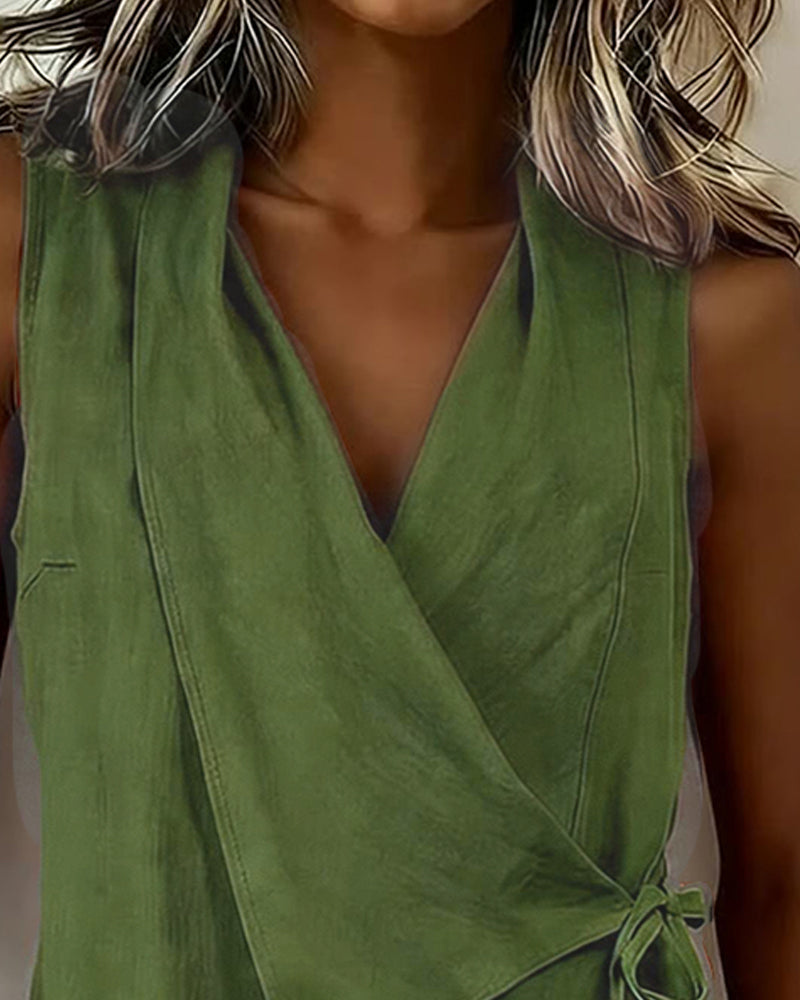 Marisa | Crossed Top with Wide Straps and Bow