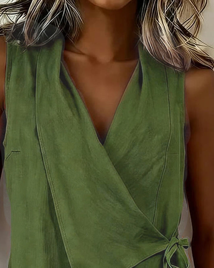 Marisa | Crossed Top with Wide Straps and Bow