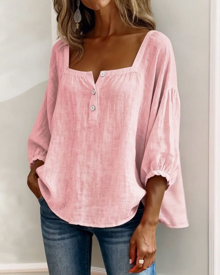 Maribel | Square Neck Balloon Sleeve Shirt