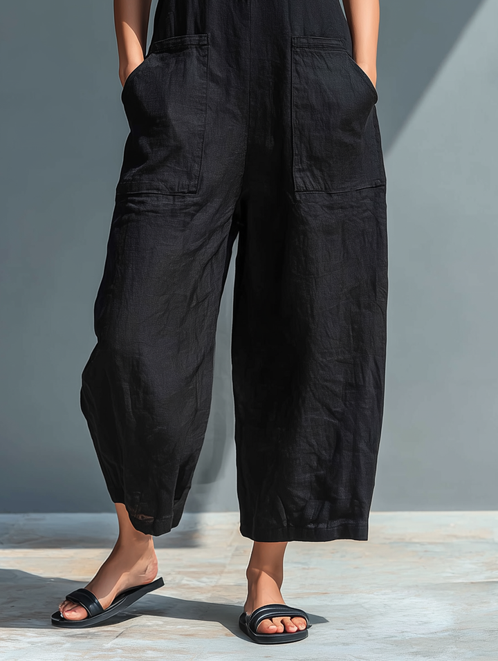 Niamh Sleeveless Linen Jumpsuit