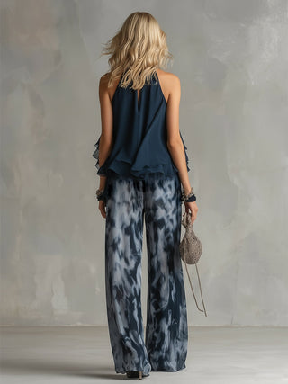 EVELINA | Printed Wide-Leg Co-Ord Set