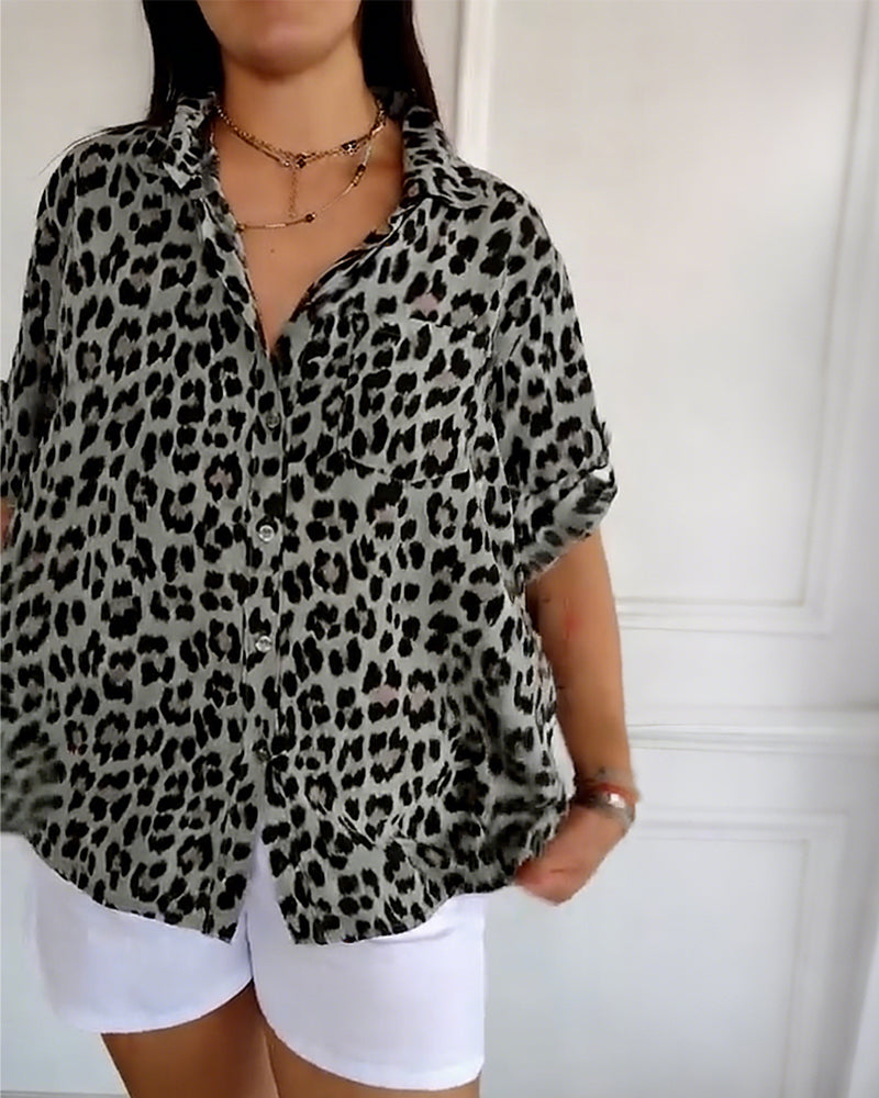 Miya | Fashion Blouses with Leopard Print