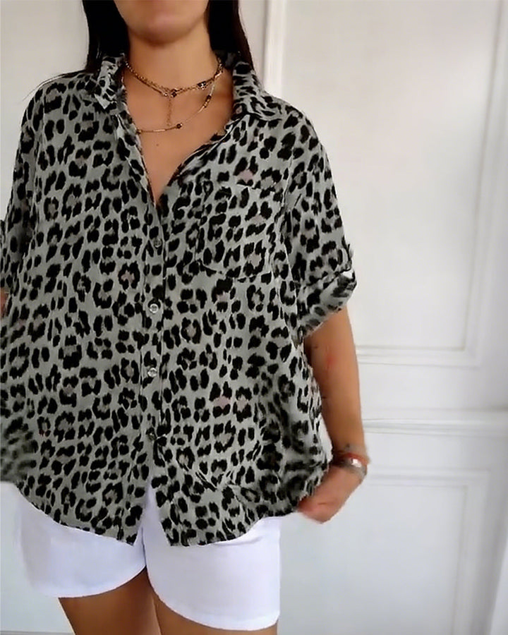 Miya | Fashion Blouses with Leopard Print